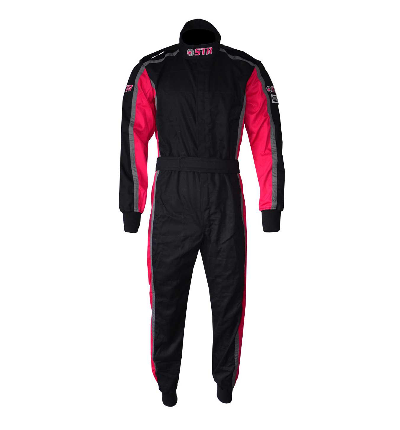 STR 'Evo Start' Race Suit | Black/Pink/Grey |