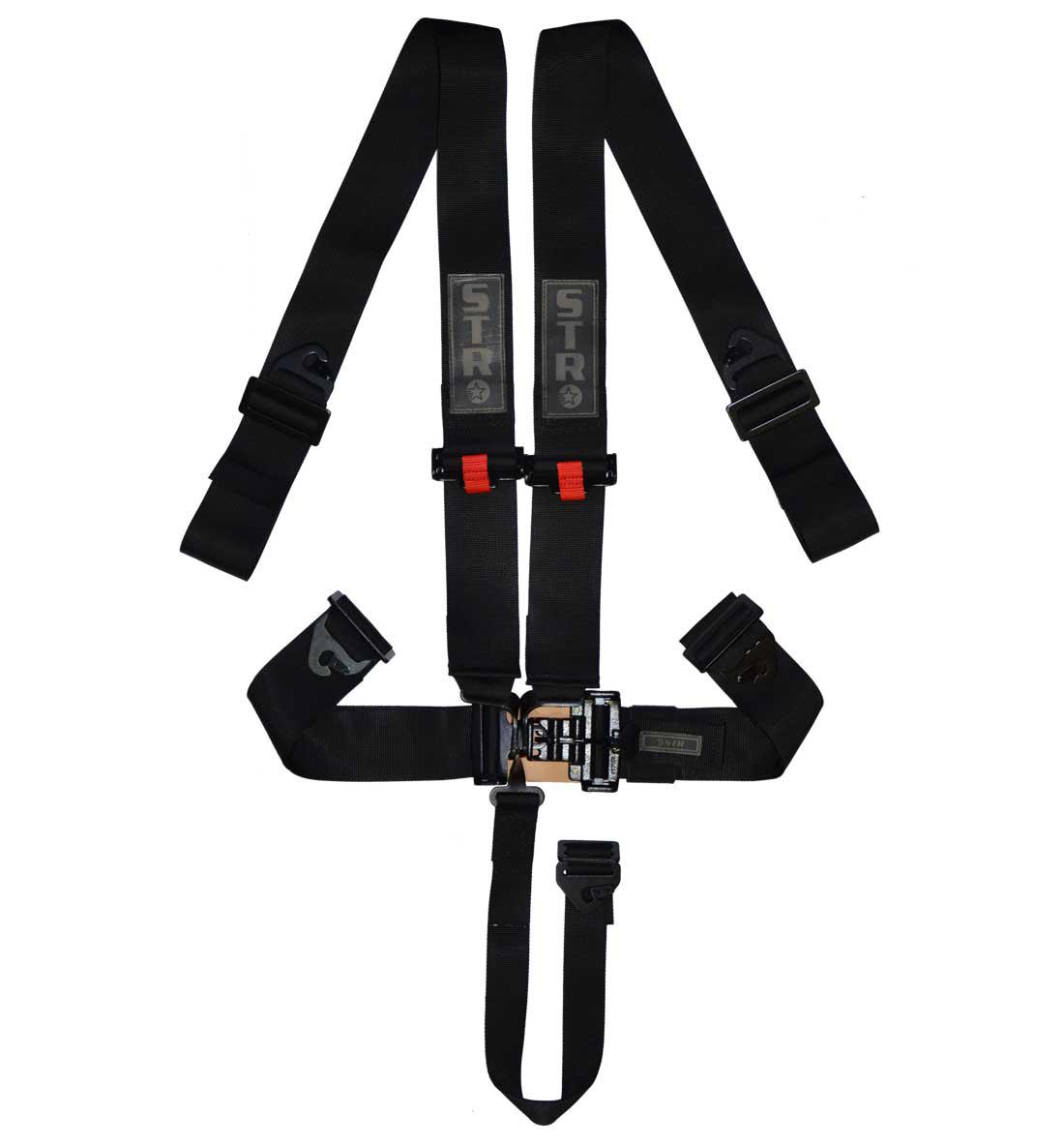 5-Point NASCAR Latch Style Race Harness - Black